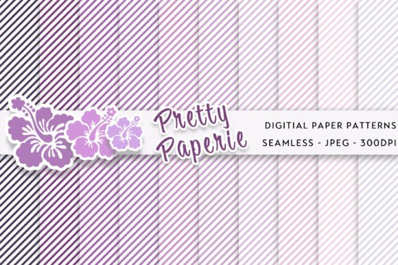 10 Stripe Digital Paper Backgrounds for Creative Projects