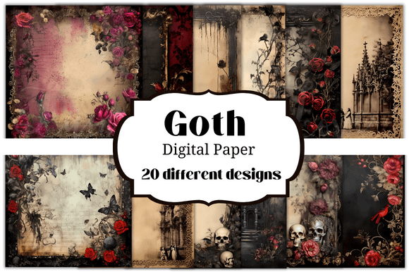 20 Goth Backgrounds: Digital Papers for Creative Projects