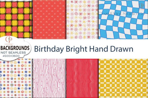 Birthday Bright Hand Drawn Backgrounds: Fresh Energy for Your Projects