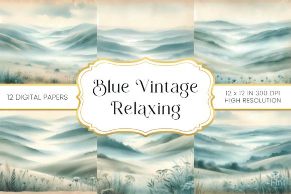 Blue Vintage Relaxing Backgrounds: Serene Design Assets for Every Project