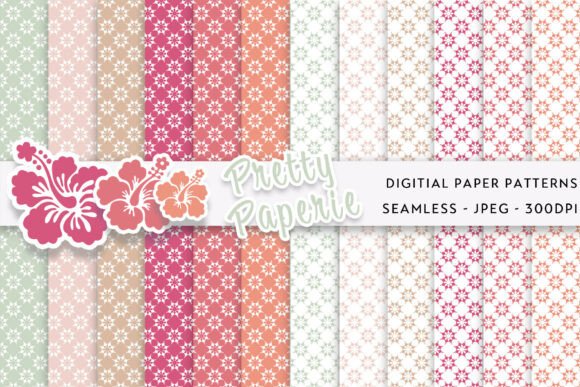 Bringing Nature's Charm to Your Projects with 12 Flower Digital Paper Backgrounds
