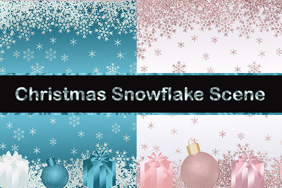 Christmas Snowflake Scene Backgrounds: Your Creative Foundation