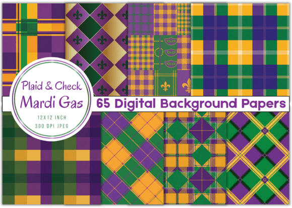 Infuse Mardi Gras Energy with 60+ Plaid & Check Backgrounds