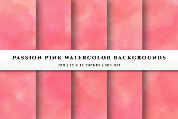 Passion Pink Watercolor Backgrounds: Bold Elegance for Modern Creators
