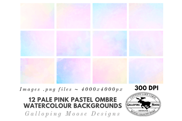 Pink Pastel Ombre Watercolor Backgrounds: A Design Asset for Spring and Summer Projects