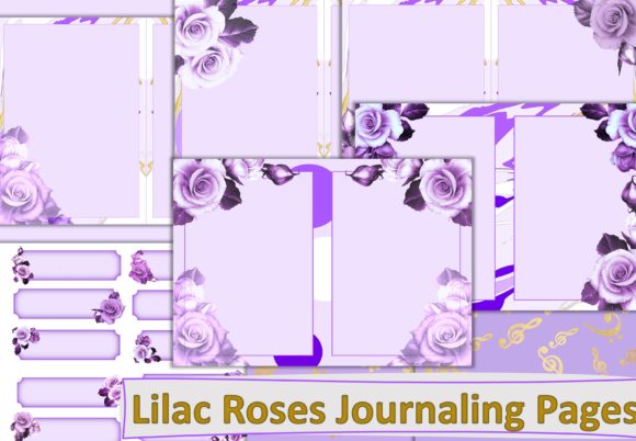 Purple Roses Journal Backgrounds: A Designer's Floral Toolkit