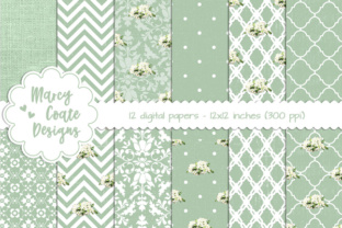 Shabby Backgrounds - Green: The Authentic Vintage Texture