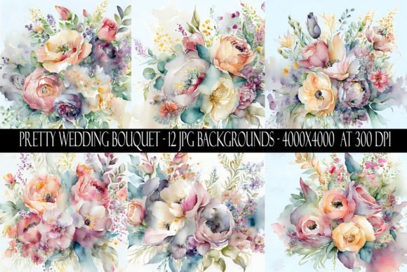 Stunning Pretty Wedding Bouquet Backgrounds for Designers