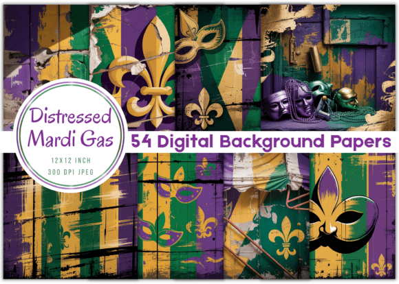 Unleash Festive Vibes with 50+ Distressed Mardi Gras Backgrounds
