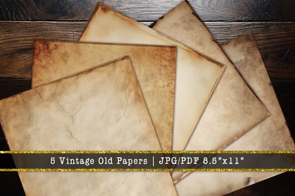 Unlock Authenticity with Vintage Stained Paper Backgrounds Set