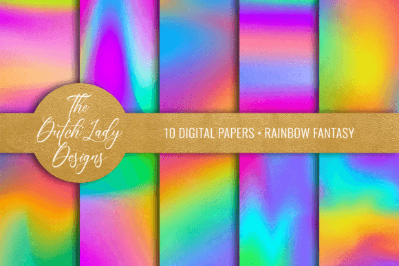 Unlock Vibrant Creativity with Rainbow Fantasy Gradient Backgrounds