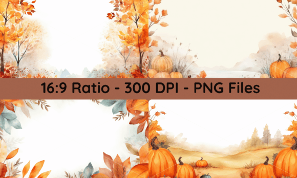 Watercolor Fall Backgrounds: 30 Designs for Your Autumn Projects