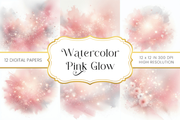 Watercolor Pink Glow Backgrounds: A Designer's Dream